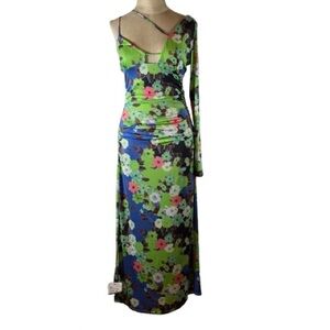 ASOS Elegant One Shoulder Floral Dress Size 8